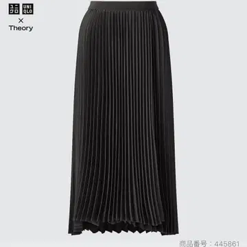UNIQLO x Theory 랩 플리츠 스커트 블랙
