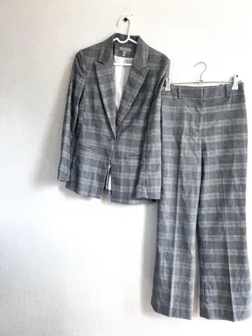H&M 에이치앤엠 글렌체크 테일러드 자켓&팬츠 셋업