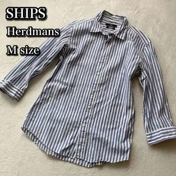 Herdmans for SHIPS 아이리쉬 린넨 스트라이프 긴팔 셔츠