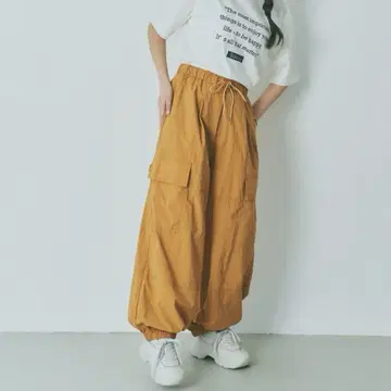 Bokanii 컬러 카고 팬츠 오렌지 카스