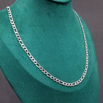 실버 체인 목걸이 링크 롱 64cm