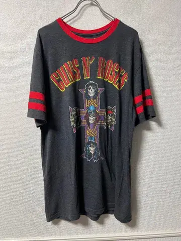 건즈 앤 로지스 밴드 티셔츠 구제 링거 티