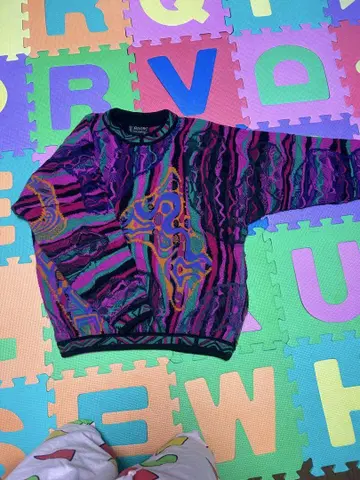 COOGI 컬러풀 울 스웨터 M 사이즈
