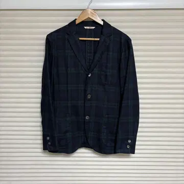 40ct&525 다케오 키쿠치 실크 혼방 블랙워치 패턴 자켓 46