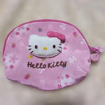 키티 일본풍 패턴 입체 마스코트 파우치