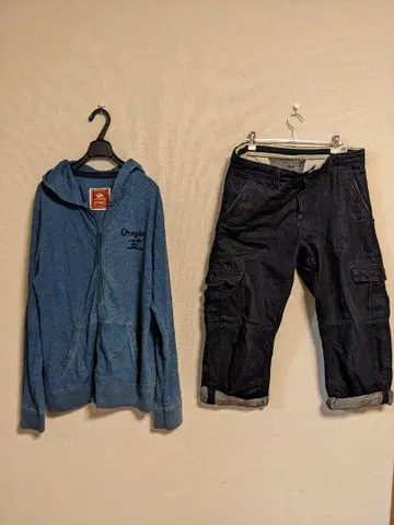 ELKEX Oregon X-LARGE 후드티와 데님 셋업 판매