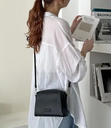 디스코트 미니 스퀘어 미니백 블랙 숄더 백 파우치
