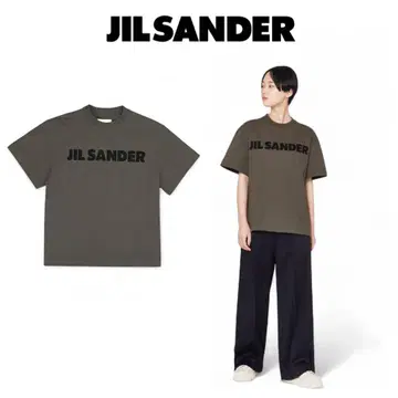 [정품] JILSANDER 질 샌더 반팔 로고 프린트 T셔츠 S