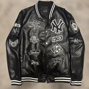 Yankees 가죽 바시티 자켓 1903년