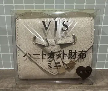 미개봉 새상품 훼미리마트 한정판 VIS 하트컷 미니 지갑 베이지