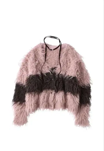 shaggy cardigan/gray,pink knuthmarf