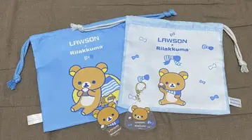 LAWSON 리락쿠마 리라 복권 파우치 아크릴 키링 세트