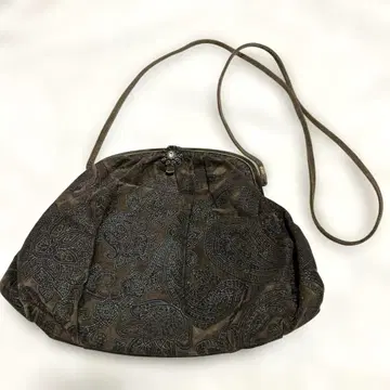 브라운 페이즐리 무늬 숄더백 빈티지