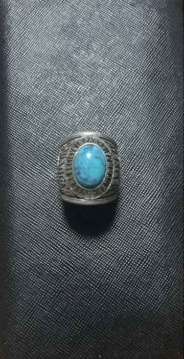 swagger 실버 반지 터콰이즈 카보숑컷