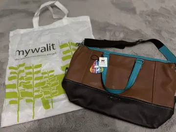 mywalit 숄더백 브라운/터콰이즈