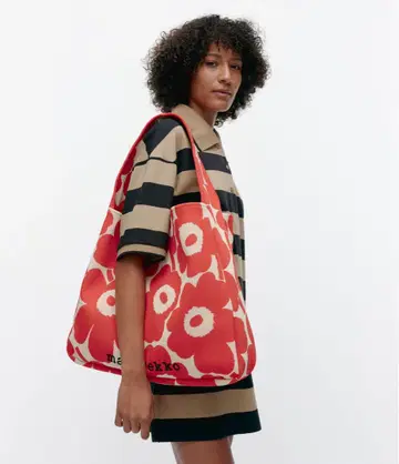 marimekko 니트 백 라지 Unikko 숄더