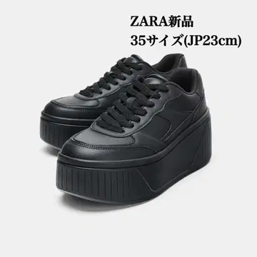 ZARA 플랫폼 스니커즈 35사이즈(JP23cm) 새상품 블랙