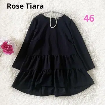 46 빅 사이즈 Rose Tiara 티어드 프릴 블라우스 새상품급