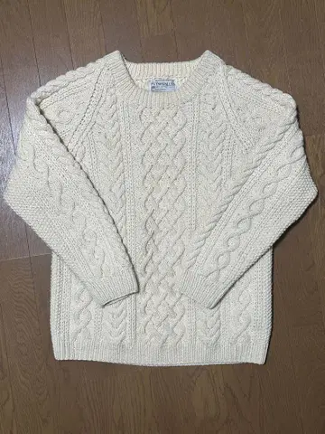 [ INVERALLAN ] 1A 아란 니트 사이즈 40 화이트