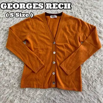 [ 새상품급 GEORGES RECH 캐시미어 100% 오렌지 가디건 니트