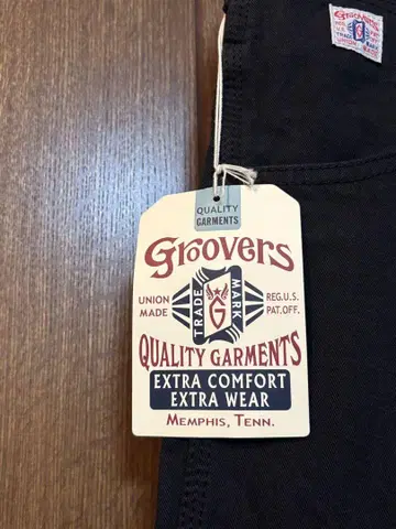Groovers 블랙 카고 페인터 팬츠 스트레이트 W38 새상품 데드스탁