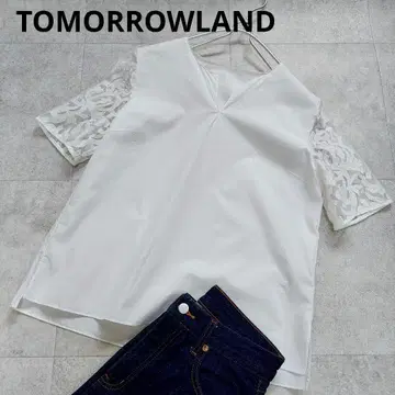 TOMORROWLAND 투모로우랜드 자수 일본제 화이트 36 배송비 포함