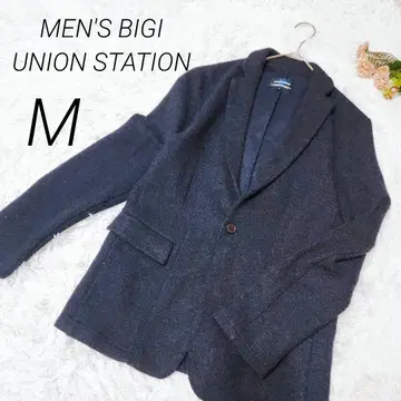 [멘즈 비기] 니트 테일러드 스트레치 네이비 자켓 M