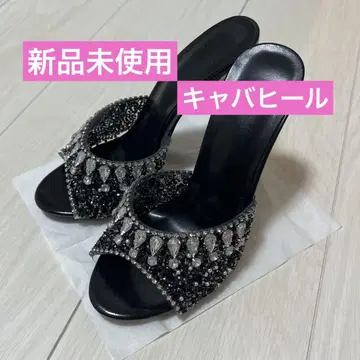 캬바쿠라 힐 펌프스 뮬 클리어힐 클리어펌프스 36 핑힐