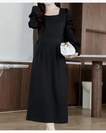 [ 새상품 ] DAY CLOSET 시스루 볼륨 소매 백리본 원피스 M