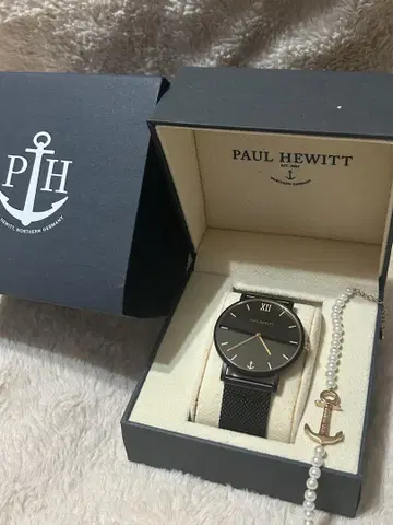 Paul Hewitt 블랙 팔찌 포함 손목시계