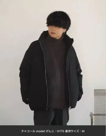 WYM LIDN 하이넥 스웨터 M 사이즈 차콜