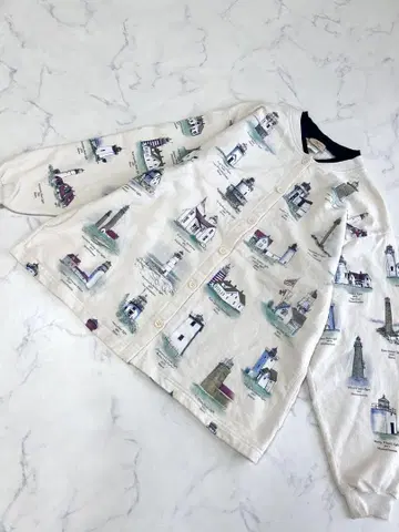 구제 의류 등대 맨투맨 가디건 후드티 올 패턴 M