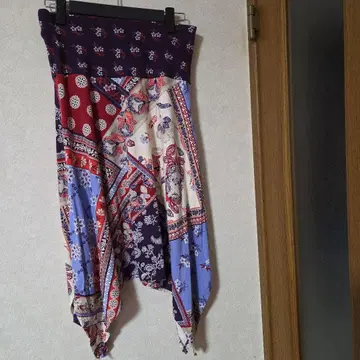 Desigual 멀티 컬러 플레어 스커트 S