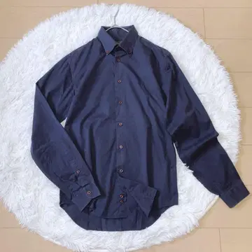 ZARA MAN 자라 긴팔 셔츠 네이비 무지 슬림핏 M 사이즈