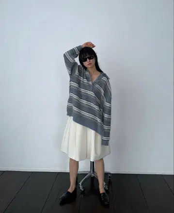 Clane 멀티 보더 니트 폴로 1