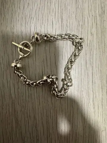 실버 체인 팔찌 토글식