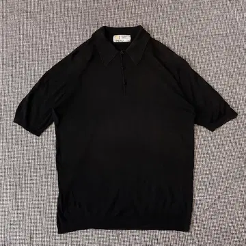 JOHN SMEDLEY 존스메들리 니트 피케 셔츠 M 블랙 검정