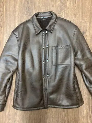 ZARA 브라운 버튼 셔츠 자켓