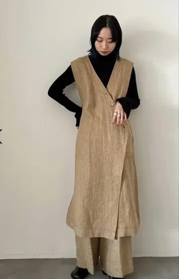 새상품 TODAYFUL 투데이풀 Asymmetry Linen Vest
