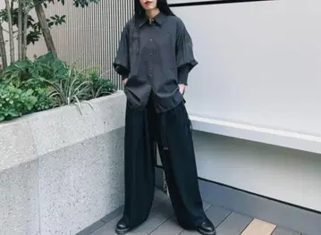 [MODE NORM CORE] 헤링본 2턱 페인터 팬츠 블랙 M