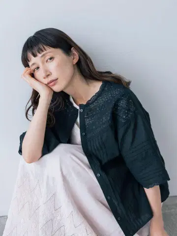 kazumi Samansa Mos2 전후 2WAY 블라우스/블랙