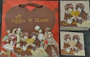 GODIVA CLAMP 콜라보 쇼핑백 빈 박스 리플렛 고디바