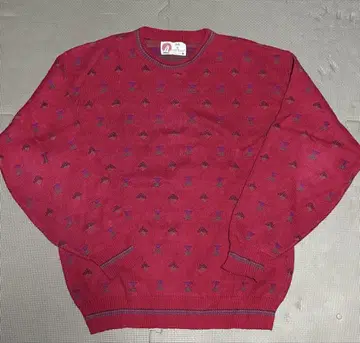 Isle of Cotton 빨간색 코튼 니트