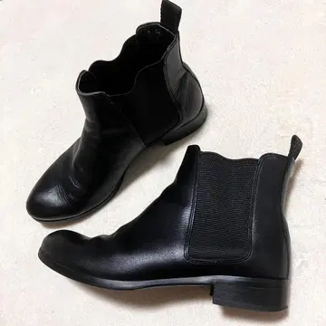 리걸 REGAL 사이드 고어 부츠 첼시 부츠 가죽 블랙