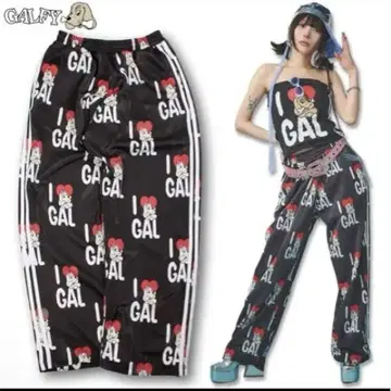 갈피 GALFY I LOVE GAL 저지 팬츠