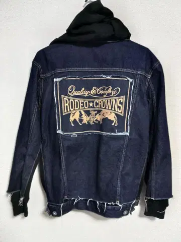 RODEO CROWNS 후드 부착 데님 자켓