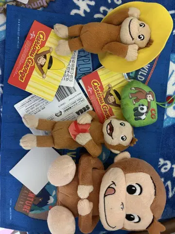 호기심 많은 조지 봉제 인형 4개 세트