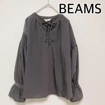 BEAMS 빔즈 긴팔 블라우스 블랙