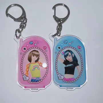 초레어 새상품 러브 and 베리 휴대폰 모양 아크릴 키링 도쿄 타워
