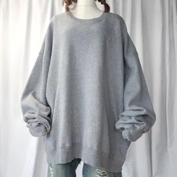 used 3XL 러셀 애슬레틱 원 포인트 스웨트 셔츠 그레이 계열